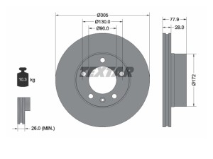Tarcze hamulcowe Master II Textar 92115903
