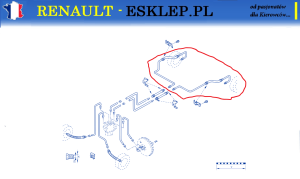 Przewody hamulcowe Laguna III Renault - komplet tył