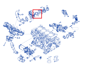 Uszczelka zaworu EGR Master III 2.3 dCI Renault 147224529R