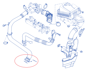 Uszczelka przewodu turbosprężarki (do Intercoolera) Laguna III Meilleur 7701069814