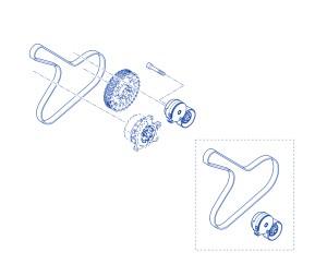 Zestaw paska osprzętu Clio Espace Kadjar Megane Talisman  1.6 TCe Renault 117201175R