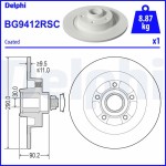 Tarcza hamulcowa tył Espace V Delphi BG9412RSC