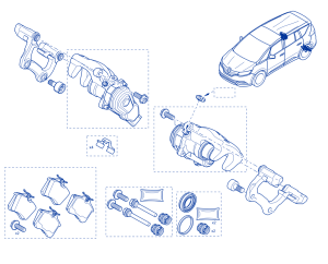 Zacisk hamulcowy lewy Espace V Talisman Meilleur 440111216R