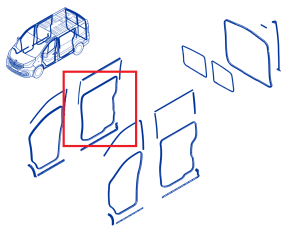 Uszczelka drzwi przesuwnych Trafic III prawe Renault 769231590r
