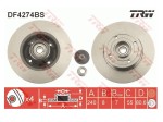 Tarcze hamulcowe tył Megane II Clio III TRW DF4274BS