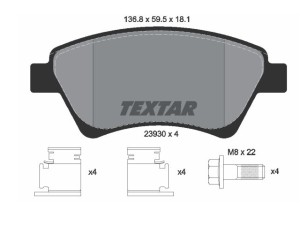 Klocki hamulcowe Megane II Scenic II Textar 23930 01