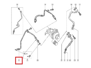 Przewód olejowy turbosprężarki Renault 8200575661 Espace IV Laguna II Megane II Scenic II
