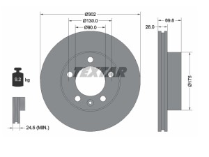 Tarcze hamulcowe Textar 92228600 Master III