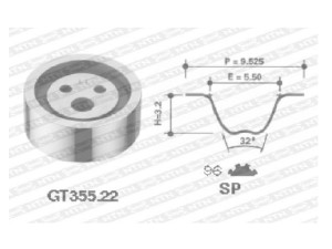 Rozrząd kompletny SNR KD455.41 Clio II Kangoo Megane I