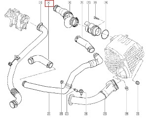 Wąż przewód turbosprężarki Renault 7701049956 Laguna II