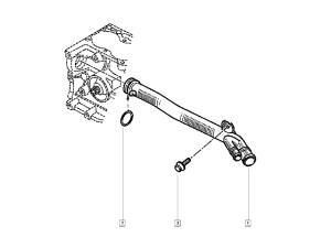 Rura wody króciec Clio II Kangoo 1.4 8V Renault 7700869985